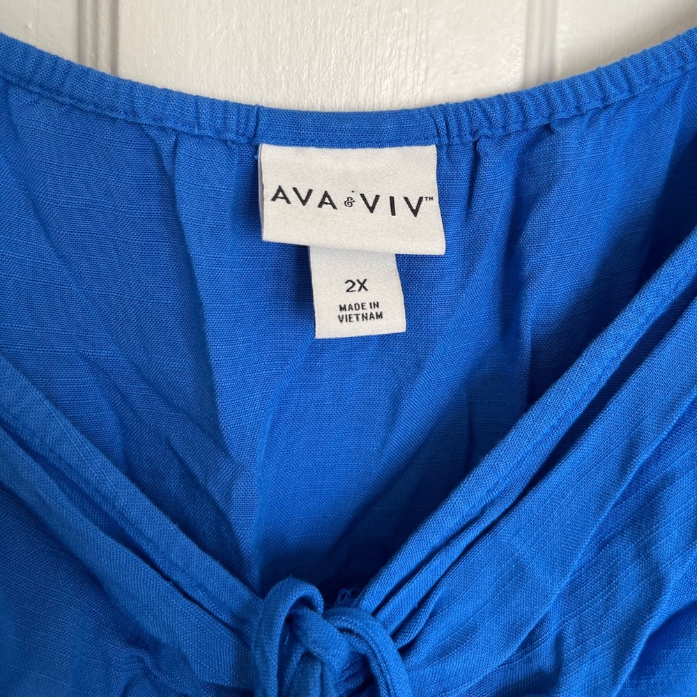 Ava & Viv Vibrant Blue Maxi Dress - Picture 3 of 4